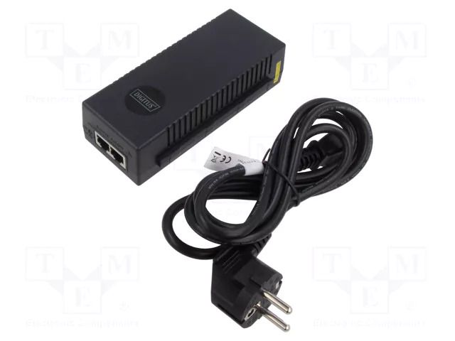PoE power supply unit; IEC C14,RJ45 socket x2; active; 100m DIGITUS DN-95109