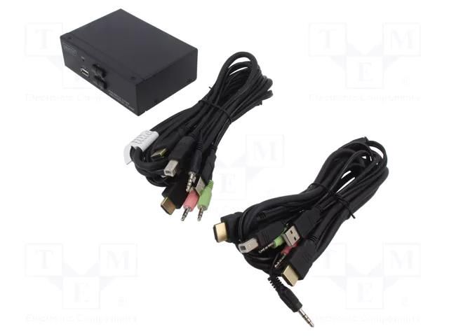 Device: KVM switch; HDMI 1.4,USB 2.0; black DIGITUS DS-12870