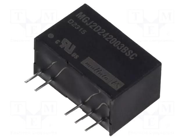 Converter: DC/DC; 2W; Uin: 24VDC; Uout: 20VDC; Uout2: -3.5VDC; SIP Murata Power Solutions MGJ2D242003BSC