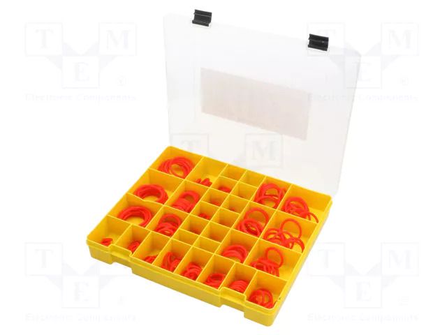 O-ring set; silicone; metric; 392pcs. ORING USZCZELNIENIA TECHNICZNE OBOX-392-SIL-M