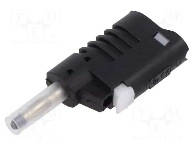 Connector: 4mm banana; plug; 36A; 30VAC; 60VDC; black; 58.6mm ELECTRO-PJP PJP1089-N