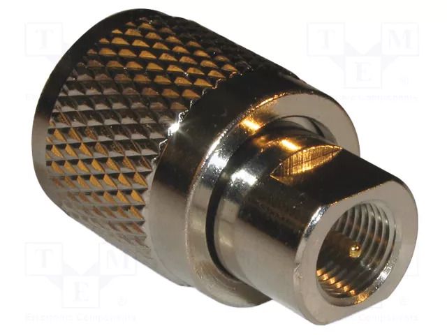 Adapter; FME male,UHF male; Insulation: POM; 50Ω; brass; 1GHz AMPHENOL RF 192110