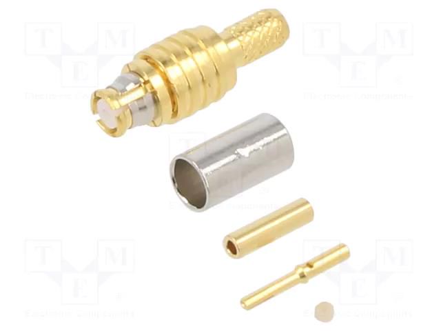 Connector: coaxial; plug; female; straight; 50Ω; soldering,crimped AMPHENOL RF SMP-FS-C19