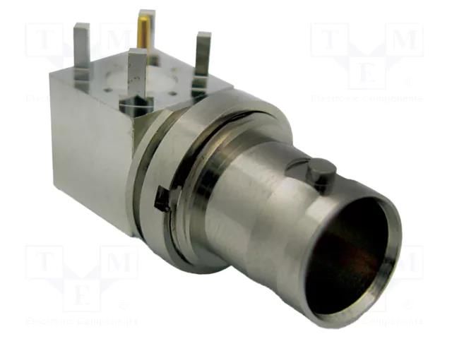 Connector: BNC; socket; female; angled 90°; 75Ω; THT; PTFE; -40÷85°C AMPHENOL RF 112809-75