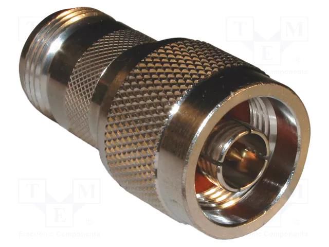 Adapter; N male,N female; Insulation: PTFE; 50Ω; brass; 11GHz AMPHENOL RF 172276