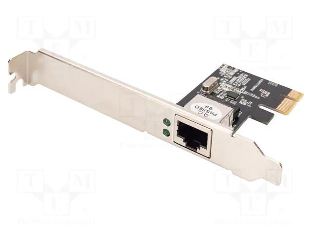 PC extension card: PCIe; PCIe,RJ45 socket; 1Gbps; 0÷55°C DIGITUS DN-10130-1