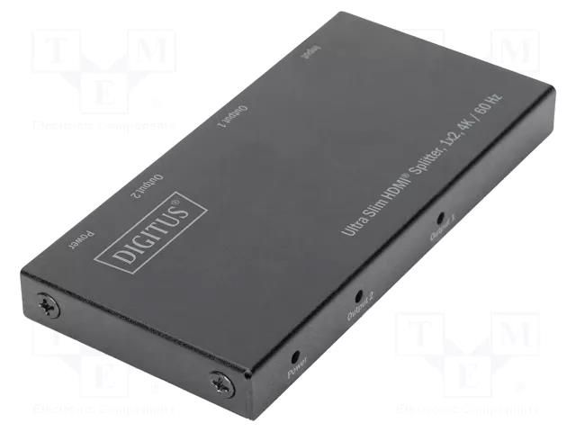 Splitter; HDCP 2.2,HDMI 2.0; Support: 3D,4K,HDCP,HDR,UHD 2160p DIGITUS DS-45322