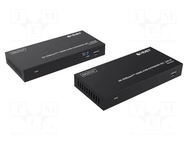 Device: KVM switch; HDBaseT™,HDCP 2.2,HDMI 2.0,USB 1.1; black DIGITUS DS-55522