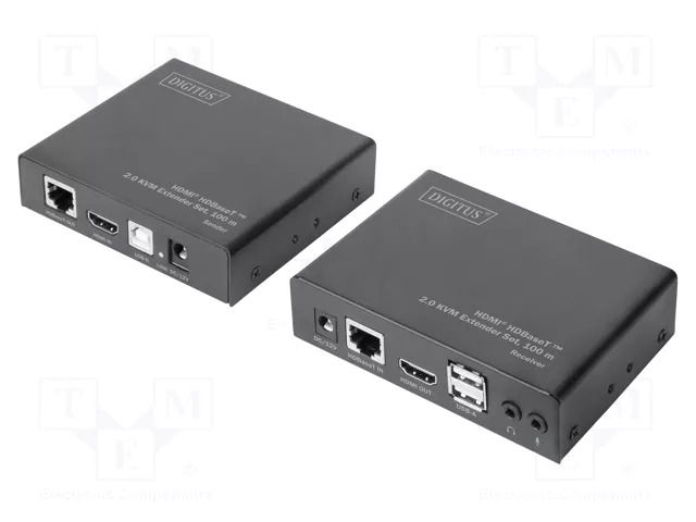 Device: KVM switch; black; HDBaseT™,HDCP 2.2,HDMI 1.4,USB 2.0 DIGITUS DS-55505