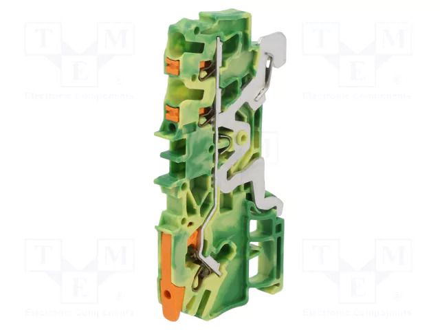 Splice terminal: rail; 2102; 24A; 800V; push-in; yellow-green WAGO 2102-5307