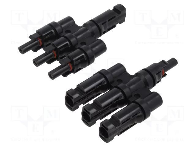 Splitter; solar male x3,solar female x3 CONNFLY DS1162-14-1T3AB6P