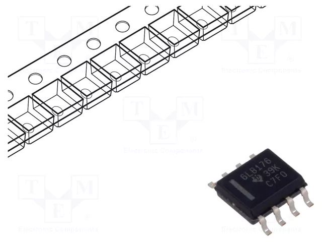 IC: interface; bus transceiver; half duplex,RS485; 10000kbps TEXAS INSTRUMENTS SN65LBC176DR
