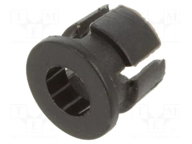 LED holder; 3mm; one-piece; black; UL94V-2; L: 4.2mm; polyamide BIVAR C-101