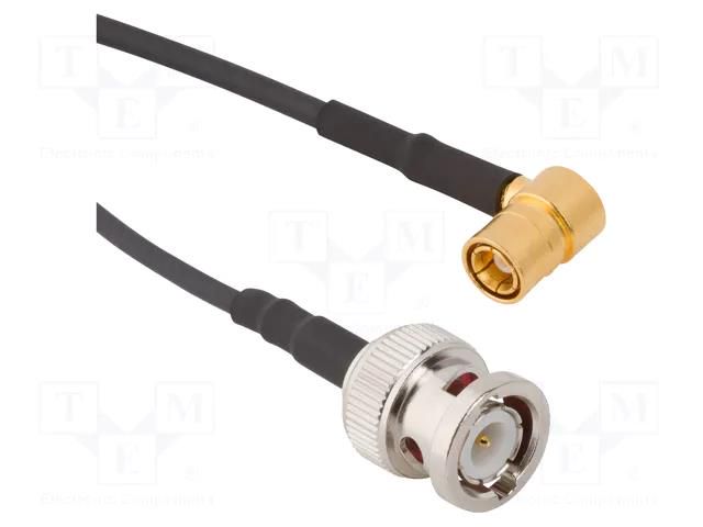 Cable; BNC male,SMB female; angled,straight; 0.457m; 50Ω AMPHENOL RF 245103-02-18.00