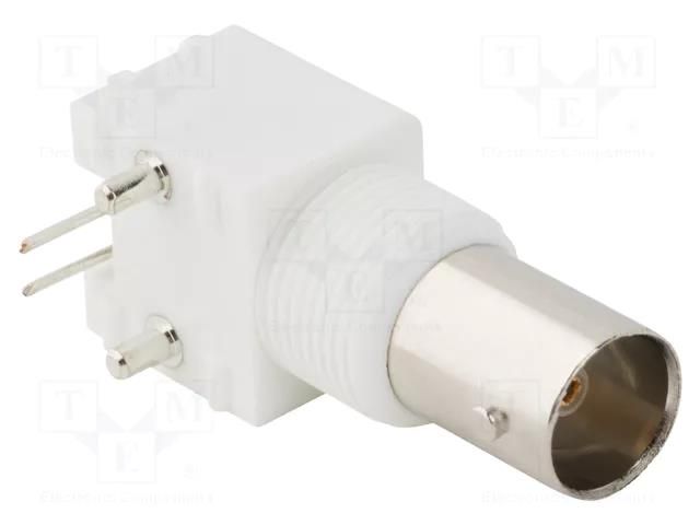 Connector: BNC; socket; female; angled 90°; 75Ω; THT; polypropylene AMPHENOL RF 031-71052