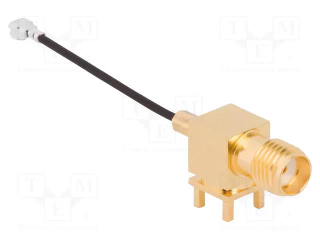 Cable; AMC female,SMA female; angled; 0.1m AMPHENOL RF 095-902-492-100