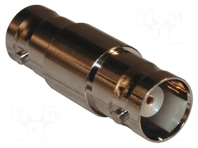 Adapter; BNC female,both sides; Insulation: POM; 50Ω; brass; 4GHz AMPHENOL RF 112445