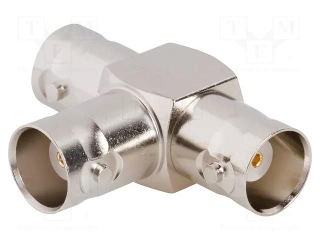 Adapter; BNC female,both sides; Insulation: POM; 50Ω; brass; 4GHz AMPHENOL RF 112455