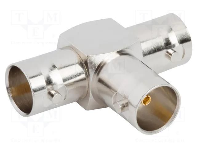 Adapter; BNC female,both sides; Insulation: POM; 75Ω; brass; 2GHz AMPHENOL RF 112456