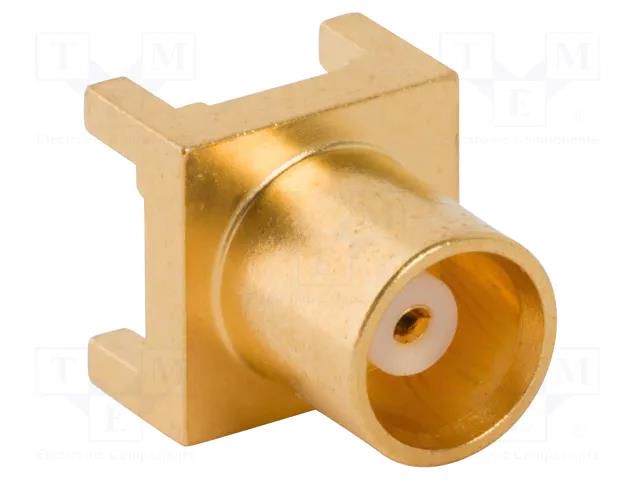 Connector: MCX; socket; female; straight; 50Ω; THT; on PCBs; PTFE AMPHENOL RF 919-382J-51P