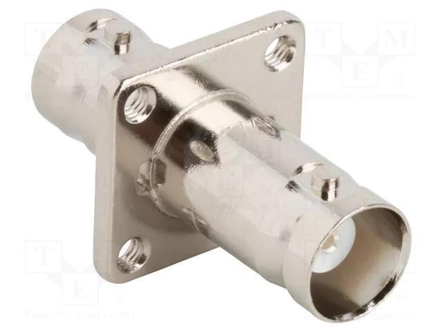 Adapter; BNC female,both sides; Insulation: PTFE; 50Ω; brass; 4GHz AMPHENOL RF 000-47000