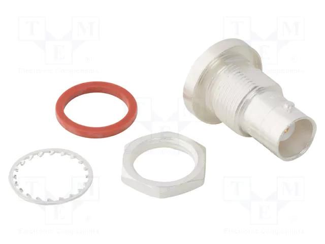 Connector: BNC; socket; female; straight; 50Ω; soldering; PTFE AMPHENOL RF 031-4237