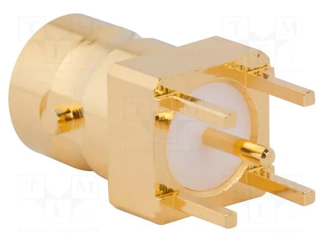 Connector: Mini BNC; plug; female; straight; 75Ω; THT; for cable AMPHENOL RF 031-70250