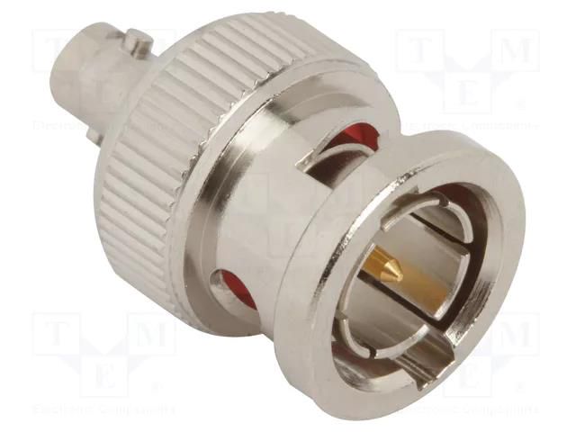 Adapter; BNC male,HD-BNC female; Insulation: PTFE; 75Ω; 12GHz AMPHENOL RF 031-70541-12G