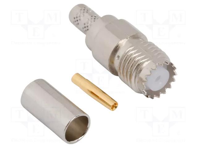 Connector: UHF mini; plug; female; straight; soldering,crimped AMPHENOL RF 081-183-RFX