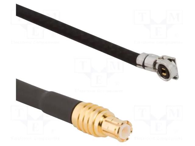 Cable; AMC4 female,MCX,MMCX male; angled,straight; 0.1m AMPHENOL RF 095-900-562-100
