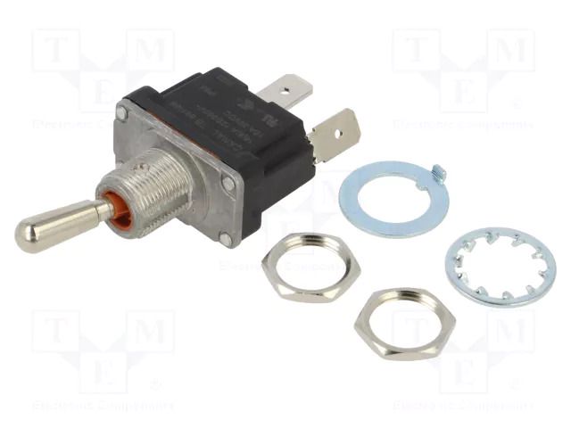 Switch: toggle; Pos: 2; SPST; OFF-ON; 16A/250VAC; 16A/30VDC; TB; IP68 CANAL ELECTRONIC TB2-AB12-1