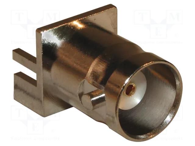 Connector: BNC; socket; female; straight; 50Ω; SMT; on PCBs; PTFE AMPHENOL RF 112608