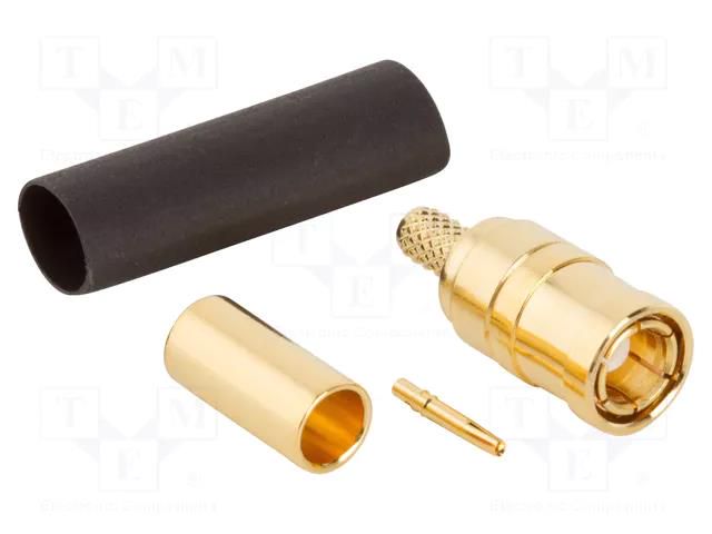 Connector: SMB; socket; female; straight; 50Ω; soldering,crimped AMPHENOL RF 142187