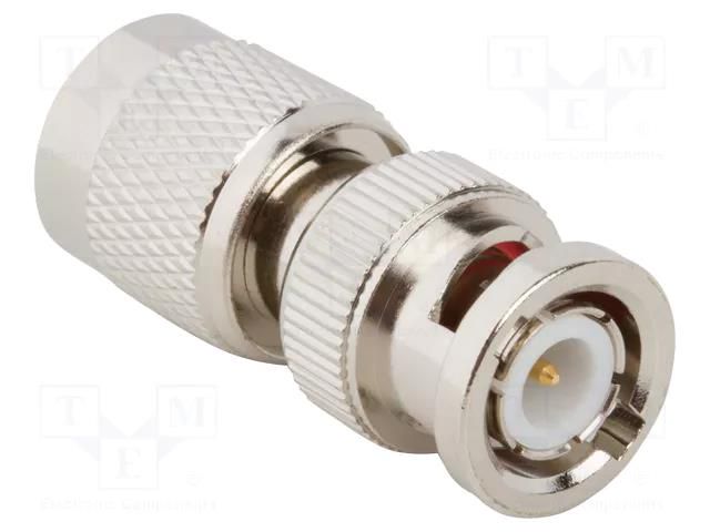 Adapter; BNC male,TNC male; Insulation: PTFE; 50Ω; brass; 4GHz AMPHENOL RF 242151