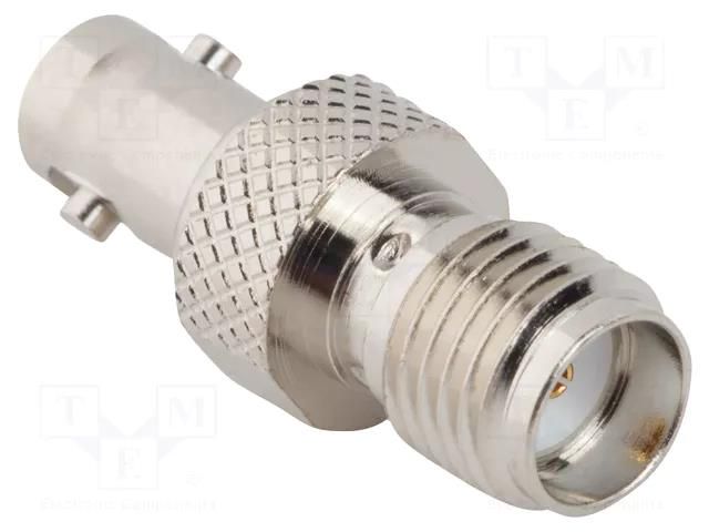 Adapter; HD-BNC female,SMA female; Insulation: PTFE; 50Ω; brass AMPHENOL RF APH-HDBNCJ-SMAJ