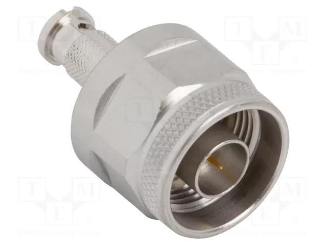 Adapter; HD-BNC male,N male; Insulation: PTFE; 75Ω; 4GHz AMPHENOL RF APH-NP-HDBNCP