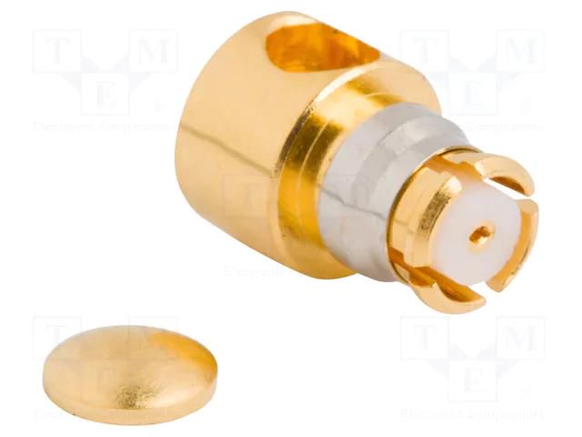 Connector: coaxial; plug; female; angled 90°; 50Ω; soldering; SMP AMPHENOL RF SMP-FR-C07-1