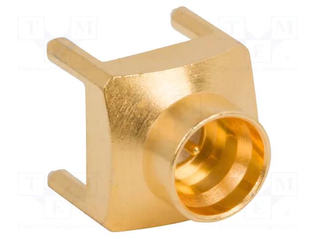 Connector: coaxial; socket; male; straight; 50Ω; THT; on PCBs; 6GHz AMPHENOL RF SMP-MSLD-PCT16T