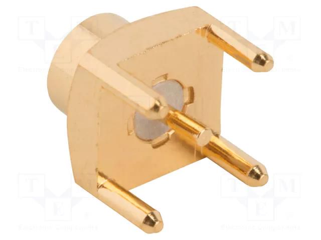 Connector: coaxial; socket; male; straight; 50Ω; THT; on PCBs; 6GHz AMPHENOL RF SMP-MSSB-PCT