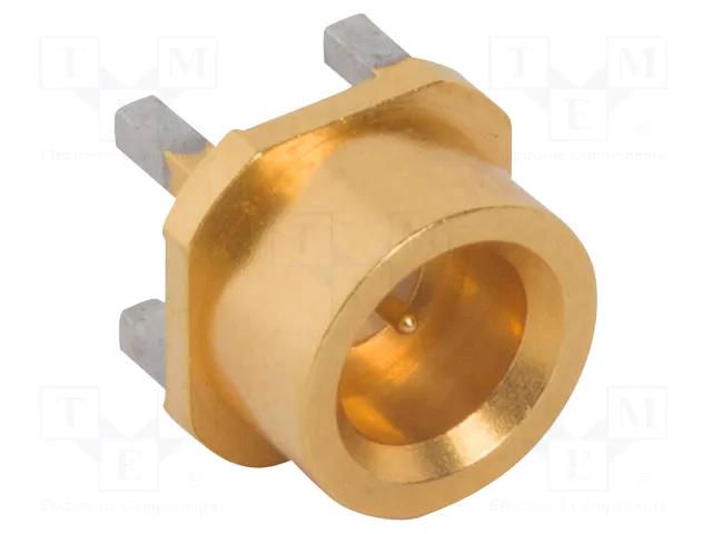 Connector: coaxial; socket; male; straight; 50Ω; THT; on PCBs; 6GHz AMPHENOL RF SMP-MSSB-PCT-4