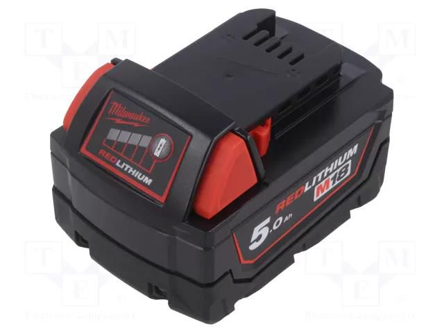 Re-battery: Li-Ion; 18V; 5000mAh; packs Milwaukee MW-M18B5
