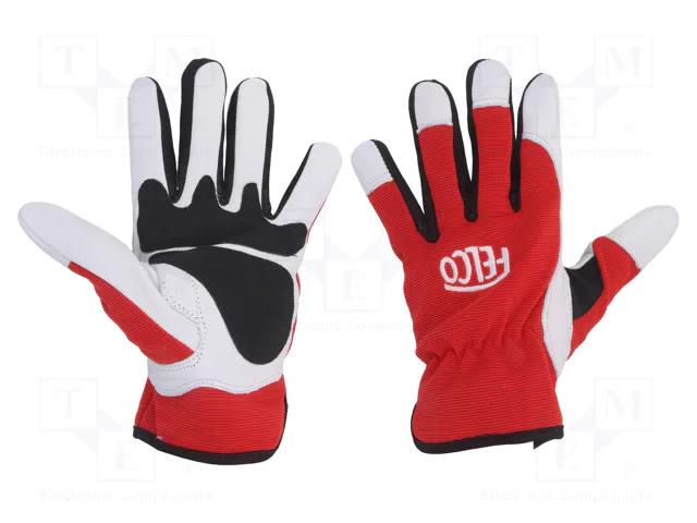 Protective gloves; Size: XL; leather,spandex FELCO FELCO-702XL