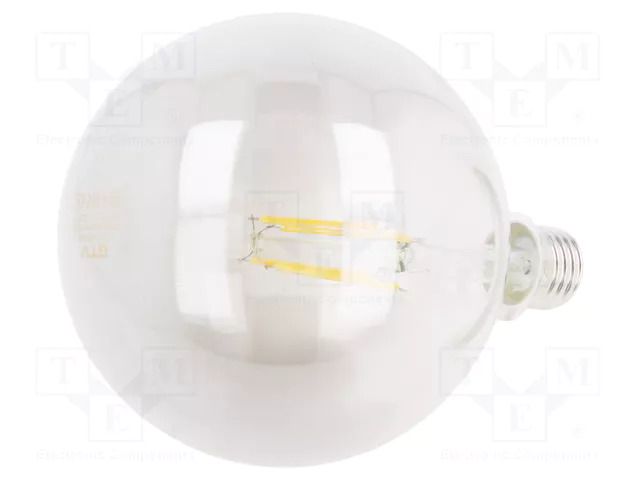 LED lamp; grey; E27; 230VAC; 8W; 360°; 2700K GTV Poland LD-G125FPE8-30