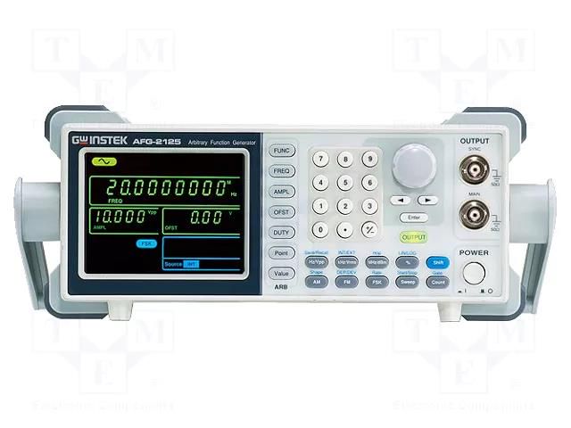Generator: arbitrary, function; LCD 3,5"; Ch: 1; f range: 5÷150MHz GW INSTEK AFG-2125