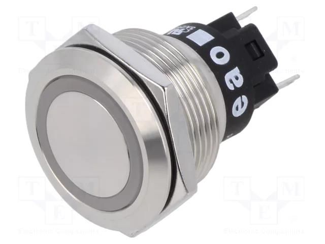 Indicator: LED; flat; red; 12VDC; 12VAC; Ø22mm; 82; connectors EAO 82-6151.0113