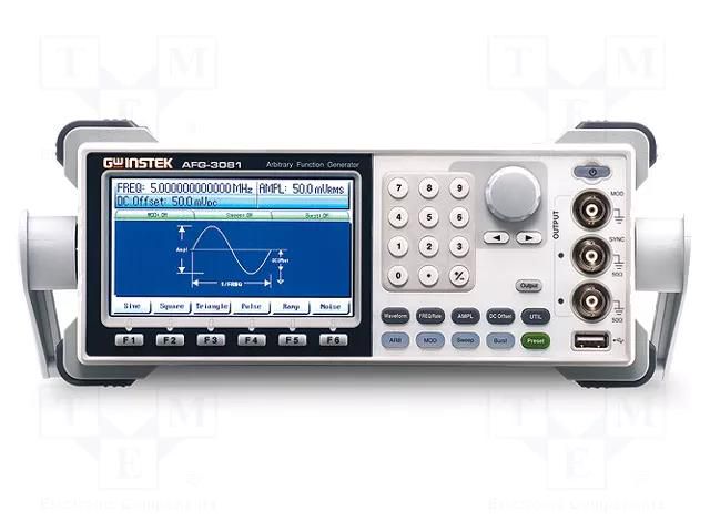 Generator: arbitrary, function; 80MHz; LCD TFT 4,3"; 480x272 GW INSTEK AFG-3081