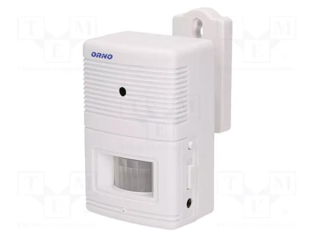 Wireless motion sensor; wall mount; 6VDC; IP20; 6m; 100° ORNO OR-MA-701