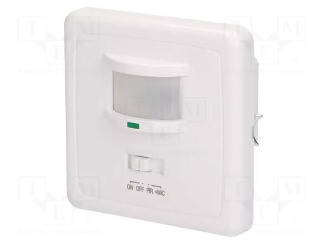 Motion sensor; flush mount,for wall mounting; 230VAC; IP20; 4÷9m ORNO OR-CR-206
