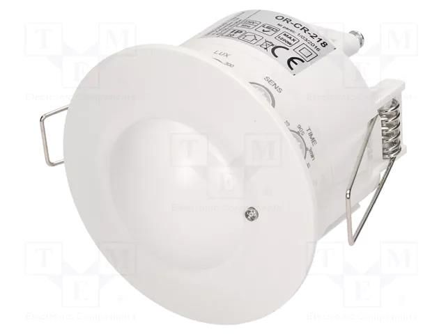 Microwave motion detector; ceiling; 230VAC; IP20; -20÷50°C; 1÷8m ORNO OR-CR-218