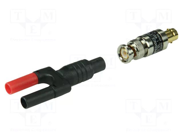 Adapter; 3A; 70mm; banana 4mm plug x2,BNC plug; 50Ω; 500V CAL TEST CT3197B